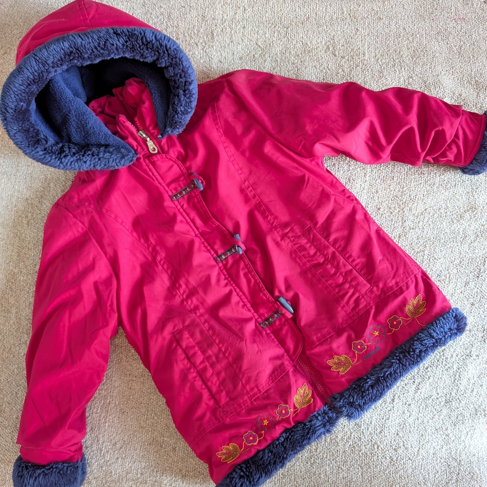 OshKosh B'gosh Pink Cozy Jacket with Blue Trim